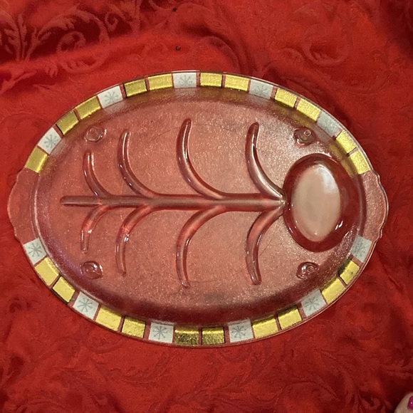 Glass tree platter 1950’s platter & warming tray - Picture 4 of 8